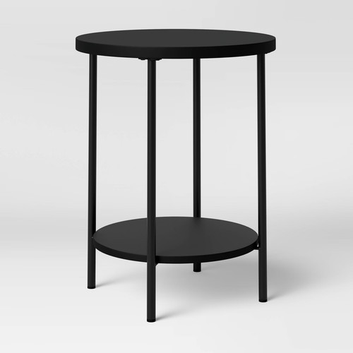 Wood and metal round - and,